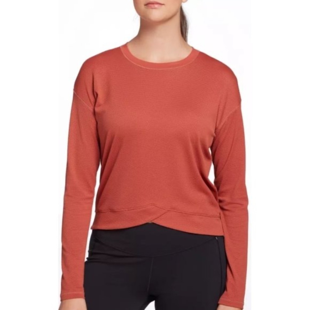 NWOT CALIA by Carrie Underwood Bubble Mesh Long Sleeve Shirt Size XS
